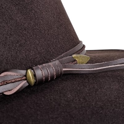 Hattar - Gårda Vicenza Crushable Wool felt Fedora (brun)