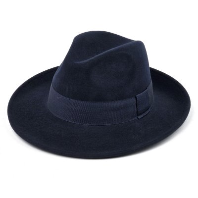 Hattar - Gårda Volterra Fedora Wool Hat (navy)