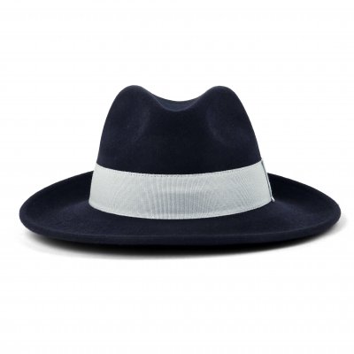 Hattar - Gårda Volterra Fedora Wool Hat (navy/offwhite)