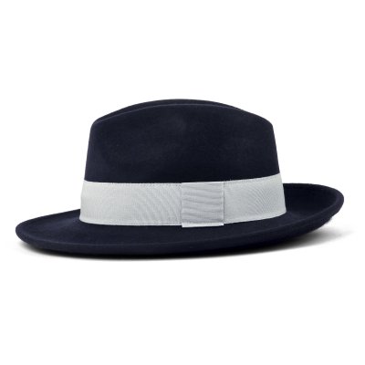 Hattar - Gårda Volterra Fedora Wool Hat (navy/offwhite)