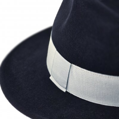 Hattar - Gårda Volterra Fedora Wool Hat (navy/offwhite)