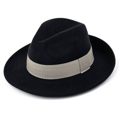 Hattar - Gårda Volterra Fedora Wool Hat (svart/creme)