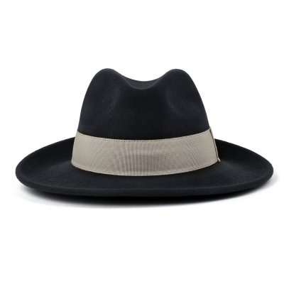 Hattar - Gårda Volterra Fedora Wool Hat (svart/creme)
