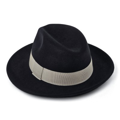 Hattar - Gårda Volterra Fedora Wool Hat (svart/creme)