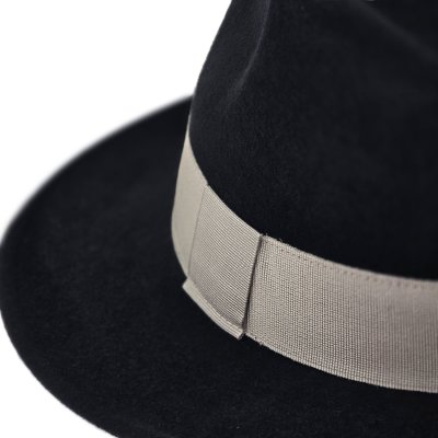 Hattar - Gårda Volterra Fedora Wool Hat (svart/creme)