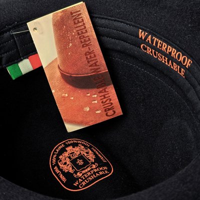 Hattar - Gårda Volterra Fedora Wool Hat (svart/creme)