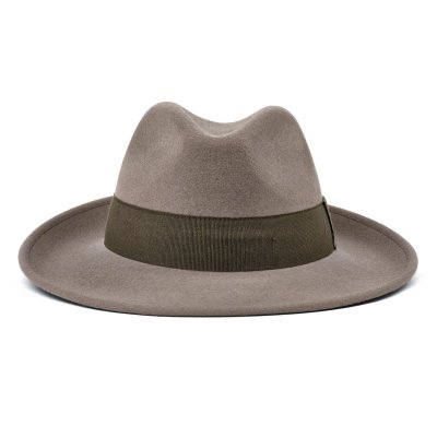 Hattar - Gårda Volterra Fedora Wool Hat (taupe/militärgrön)