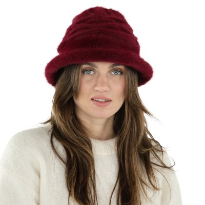 Hattar - Gårda Atri Angora Cloche (vinröd)