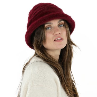 Hattar - Gårda Atri Angora Cloche (vinröd)