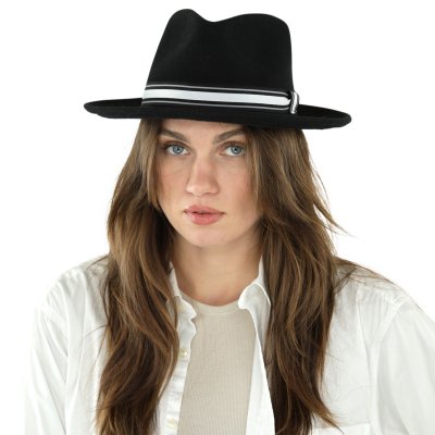 Hattar - Gårda Belluno Crushable Wool felt Fedora (svart)