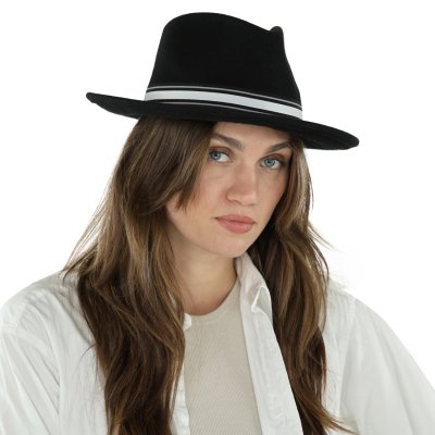 Hattar - Gårda Belluno Crushable Wool felt Fedora (svart)