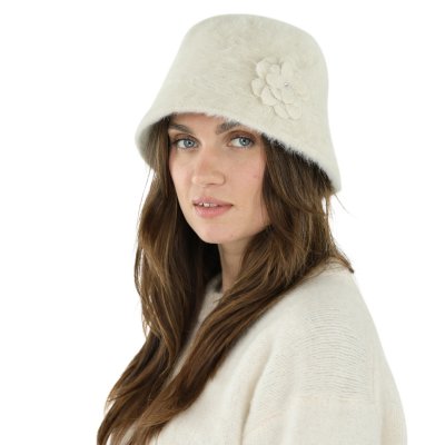 Hattar - Gårda Le Vigan Angora Bucket Hat (vit)