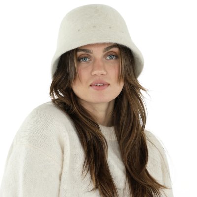 Hattar - Gårda Liskeard Angora Bucket Hat (vit)