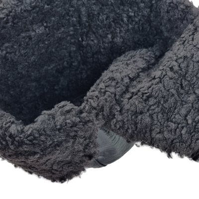 Pälsmössa - Gårda Linsell Leather Trapper (svart)