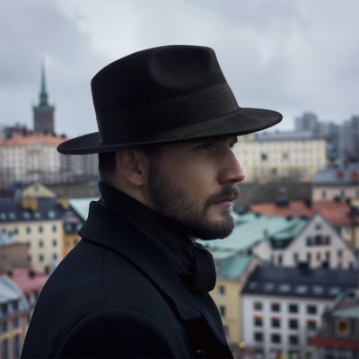 Hattar - Gårda Volterra Fedora Wool Hat (svart)