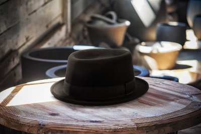 Hattar - Gårda Asolo Pork Pie Wool Hat (svart)