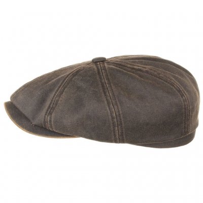 Gubbkeps / Flat cap - Stetson Hatteras Old Newsboy Cap (brun)