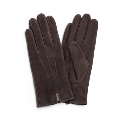 Handskar - HK Women's glove Vent Lambsuede, Wool blend lining (brun)