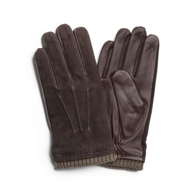 Handskar - HK Men's Touch glove Lamb suede/Lamb nappa, Wool blend lining (brun)