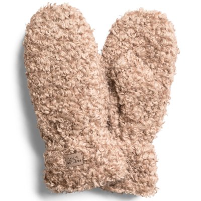 Handskar - HK Tumvantar Ladies mitten Polyester fur, Polyester pile lining (mocha)