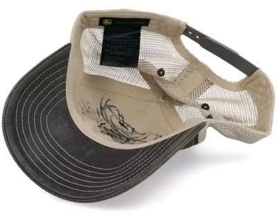 Keps - John Deere 6 Panel Chan & Mesh Dad Cap (grå/beige)