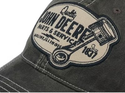 Keps - John Deere 6 Panel Chan & Mesh Dad Cap (grå/beige)