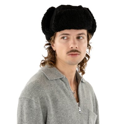 Pälsmössa - Gårda Lycksele Trapper hat (svart)