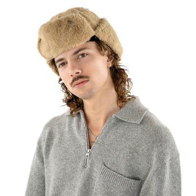 Pälsmössa - Gårda Faux Fur Trapper Hat (ljusbrun)