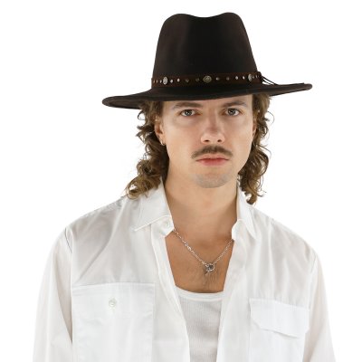 Hattar - Gårda Bowmont Crushable Wool felt Western hat (brun)