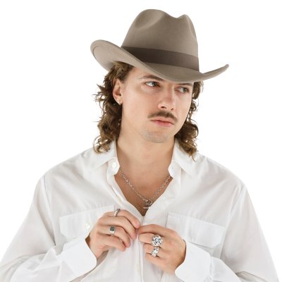 Hattar - Gårda Pocatello Crushable Wool felt Western hat (beige)