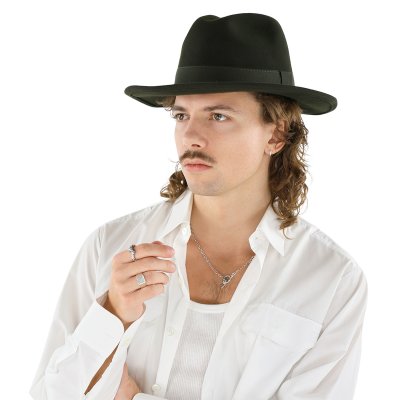 Hattar - Gårda Pocatello Crushable Wool felt Western hat (grön)