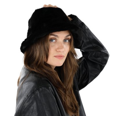 Pälsmössa - Gårda Valea Faux Fur Hat (svart)