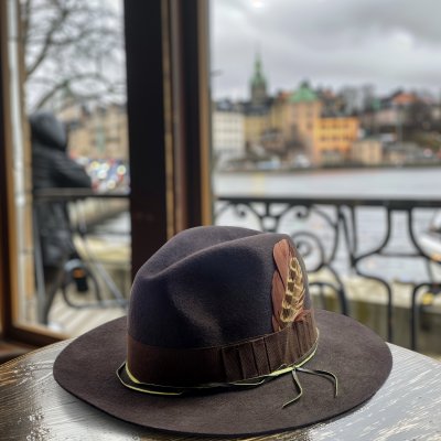 Hattar - Gårda Lancaster Fedora (mörkbrun)