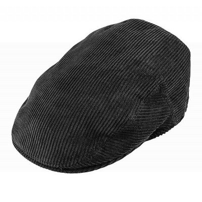 Gubbkeps / Flat cap - Jaxon Hats Corduroy Flat Cap (svart)