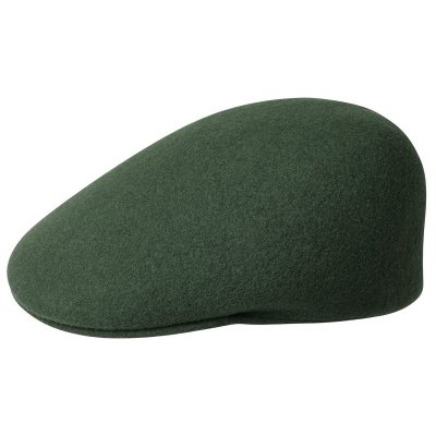 Gubbkeps / Flat cap - Kangol Seamless Wool 507 (mörkgrön)
