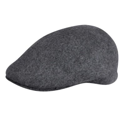 Gubbkeps / Flat cap - Kangol Seamless Wool 507 (mörkgrå)