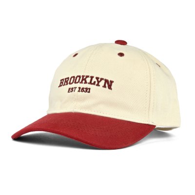 Keps Barn - Gårda Brooklyn Baseball Cap (creme/röd)