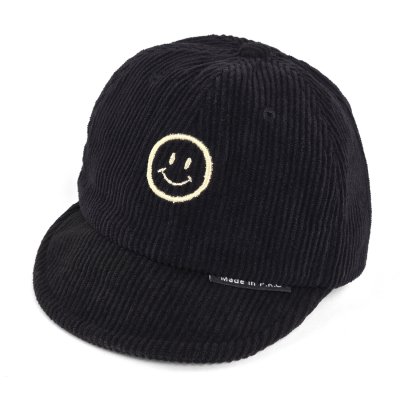 Keps Barn - Gårda Smile Corduroy Cap (svart)