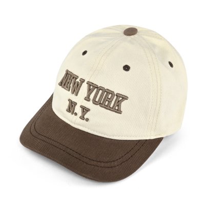 Keps Barn - Gårda New York Baseball Cap (creme/brun)