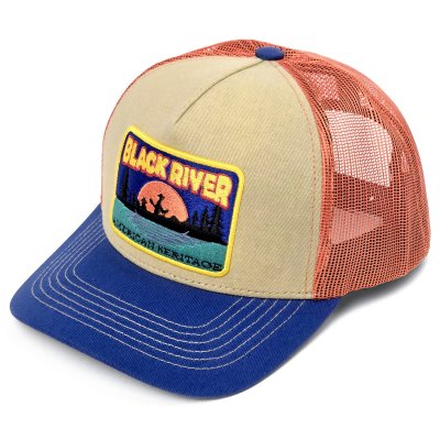 Keps - Black River Kayak Trucker (beige/orange/blå)