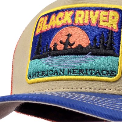 Keps - Black River Kayak Trucker (beige/orange/blå)