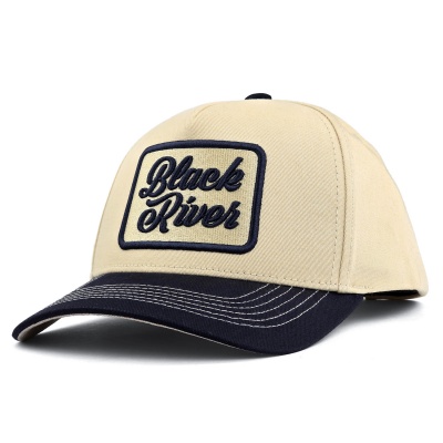Keps - Black River Denver Cotton Snapback (creme/navy)