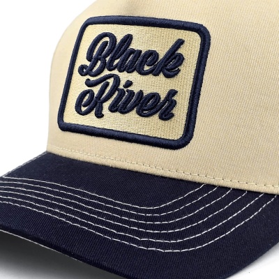 Keps - Black River Denver Cotton Snapback (creme/navy)