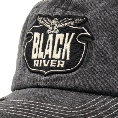 Keps - Black River Eagle Washed Trucker (svart/creme)