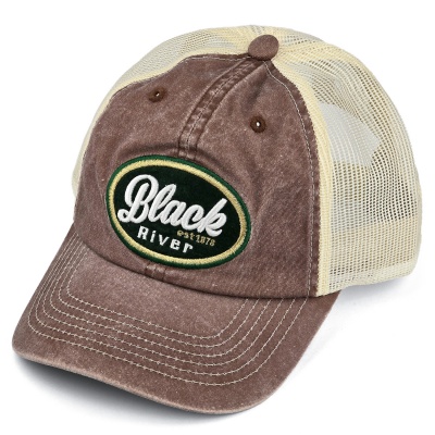 Keps - Black River Eugene Washed Trucker (brun/creme)
