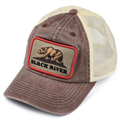Keps - Black River Grizzly Washed Trucker (brun/creme)