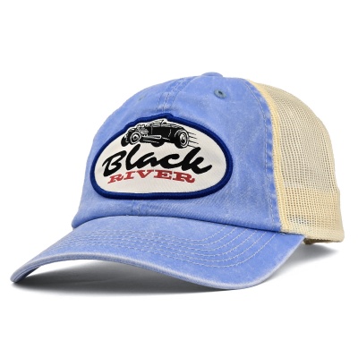 Keps - Black River Hot Rod Washed Trucker (ljusblå/creme)