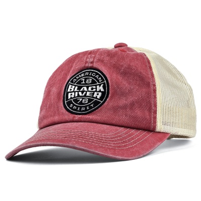 Keps - Black River Knoxville Washed Trucker (röd/creme)