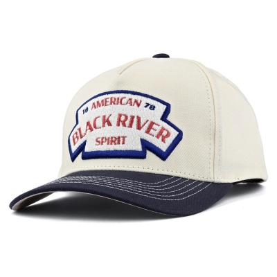 Keps - Black River Nashville Cotton Snapback (offwhite/navy)