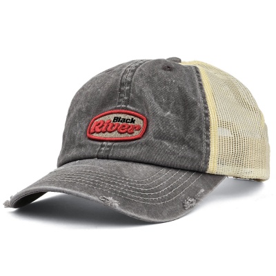 Keps - Black River Portland Washed Trucker (svart/creme)